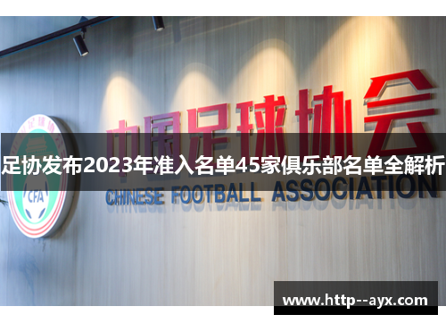 足协发布2023年准入名单45家俱乐部名单全解析